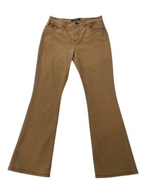 Ralph Lauren Jeans classic bootcut tan stylish flap pockets leg mid/high rise 6